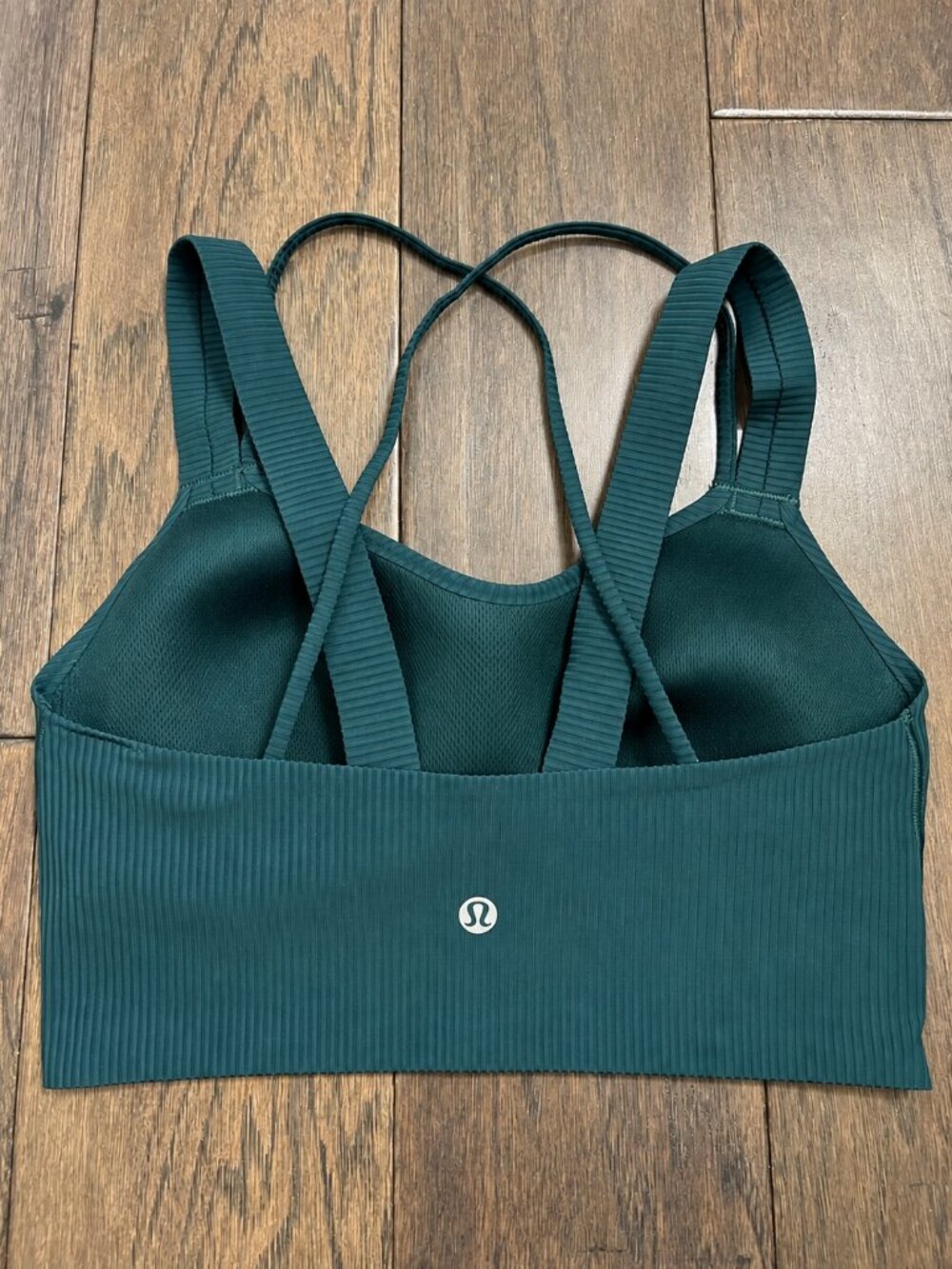 NEW Lululemon Like a Cloud Ribbed Longline Bra D/DD Cup Indochine Blue